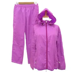 アンダーアーマー UNDER ARMOUR スポーツウエア セットアップ 上下 ジャケット ミドル丈 フード付き ストレートパンツ ロング丈 M ピンク /SM43 ■ECD001