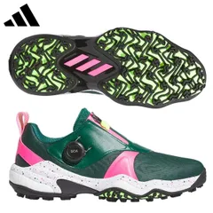 アディダス コードカオス 25 ボア スパイクレス ゴルフシューズ NKZ93 カレッジグリーン×ルシッドレモン×ルシッドピンク(IG8706)