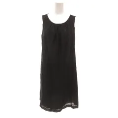 アンタイトル UNTITLED ワンピース ひざ丈 1 黒 ブラック ノースリーブ ラウンドネック /KR ■GY06