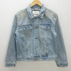 g■アバクロンビー&フィッチ/Abercrombie&Fitch  デニムジャケット/Gジャン スタッズ【M】薄青/LADIES/16【中古】■