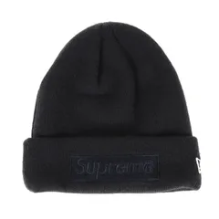 Supreme シュプリーム ビーニー ネイビー 紺 サイズ:FREE | NEW ERA BOXロゴ ニット ビーニー (Tonal Box Logo Beanie) | ブランド ニットキャップ 帽子【メンズ】【中古】