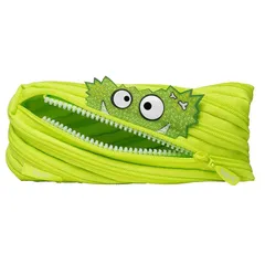 【新品】 zipit (ジップイット) ペンケース トーキングモンスター ポーチ グリズル/グリーン 0