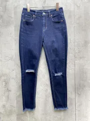 Heather ヘザー ダメージ加工 スキニー デニムパンツ sizeS/青 ■■レディース