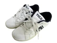 k03250602049　POLO RALPH LAUREN　24.5㎝　白×紺　　シューズ　スニーカー　通年