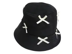 k03250602021　ブランド名不明　0　黒×白　　帽子　ハット　通年