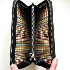 ポールスミス　Paul Smith 長財布　マルチストライプ　ブラック