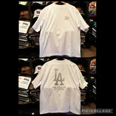 NEW ERA 半袖 オーバーサイズド コットン Tシャツ HAJIME SORAYAMA ロサンゼルス・ドジャース TPU+グリッタープリント ホワイト Lサイズ ¥7700 ＋ 送料¥550