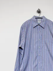 【Brooks Brothers】90-00s L/S ストライプシャツ スリムフィット ノンアイロン 15 1/2 ブルックスブラザーズ 古着