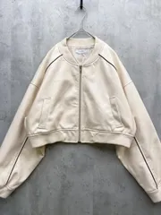 PAGEBOY ページボーイ PB370059TS フェイクレザーパイピングショートブルゾン ジャケット sizeF/アイボリー ■◇レディース