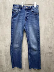 ZARA ザラ カットオフ加工 スキニー デニムパンツ sizeUSA4/青 ■◇レディース