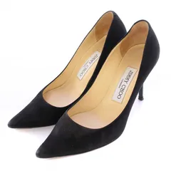 ジミーチュウ JIMMY CHOO パンプス ポインテッドトゥ ハイヒール スエード 35 黒 ブラック /BB