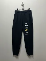 ナイキ ロゴ ブラック トレーナー ズボン XL 半起毛