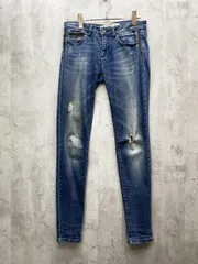 ZARA TRAFALUC PREMIUM WASH ザラ トラファルック プレミアム ウォッシュ ダメージ加工 デニムパンツ sizeUSA04/青 ■◇レディース