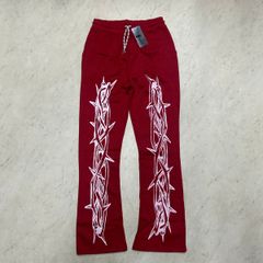 HELLSTAR レッド 赤 スウェットパンツ フレア Lサイズ - メルカリ