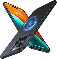 iPhone 15Pro用ケース フィット感 手触り良い ブラック264L125