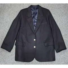 バーバリー ロンドン ヴィンテージ ゴールド ボタン ウール ブレーザー ジャケット 12ダークネイビー