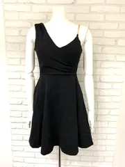 778 dazzy store デイジーストア キャバクラ ドレス ミニ ストラップチェーン フレア シンプル キャバドレス S