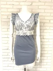 770 dazzy store デイジーストア キャバクラ ドレス ミニ レース フリル タイト キャバドレス S