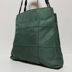 PRADA プラダ プラチェーン ショルダーバッグ 肩掛け トートバッグ キルティングナイロン グリーン B495