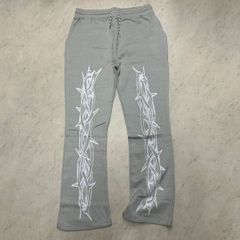 リメイクパンツ ユニクロc ドクロ y2k オリジナル イラストパンツ 