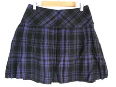 k05250621004　CROLLA　38　紫×黒　Mサイズ程度　スカート　ミニスカート　秋冬