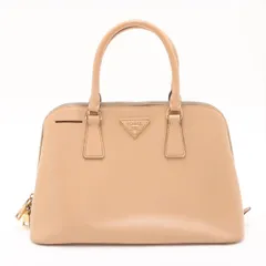 美品 プラダ プロムナード サフィアーノ レザー ハンドバッグ トート ベージュ 本革 レディース MMM DM52-10【中古】