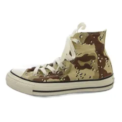コンバース CONVERSE ALLSTAR ハイカットスニーカー シューズ 24.5 茶 ブラウン カモフラ 迷彩 /FF ■ECT