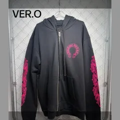 CHROME HEARTS PINK ZIP FLORAL HORSE SHOE HOODIE クロムハーツ ピンク ジップ パーカー フーディ
