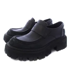 バレンシアガ BALENCIAGA Tractor Loafer トラクターローファー レザー 40 26.5cm 黒 ブラック /KH ☆AA★のサムネイル