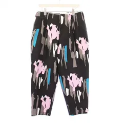 コムデギャルソンオムプリュス COMME des GARCONS HOMME PLUS AD2017 17AW BOYHOOD期 テーパードパンツ ワイド 総柄 S ブラック PT-P045 /KH