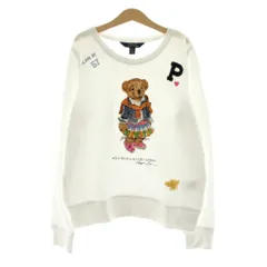 ポロ ラルフローレン POLO RALPH LAUREN ポロベア スウェット トレーナー 長袖 プリント 女の子 16 白 ホワイト 0200011515 /KU