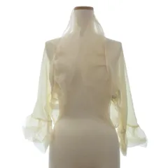 東京ソワール 美品 シアー カーディガン ボレロ ショート丈 オーガンジー 七分袖 アイボリー