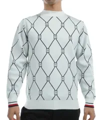 新品 TOMMY HILFIGER GOLF(トミーヒルフィガー ゴルフ) モノグラムジャカート モックネックセーター THMA480