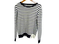 k03250514067　COMME CA ISM　Lサイズ　白×黒　　トップス　ニットorセーター　秋冬