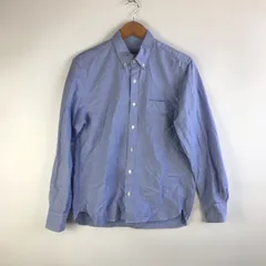 無印良品 洗いざらしオックスボタンダウンシャツ メンズ M ブルー 3161202603050009