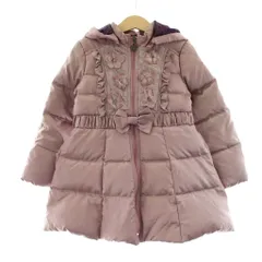 アナスイ ANNA SUI MINI ダウンコート フード ジップアップ レース フラワーモチーフ 女の子 110 ピンク 7493301 /KU