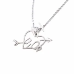 クリスチャンディオール Christian Dior ハート アロー I LOVE DIOR ネックレス ペンダント シルバーカラー /KH ■OH