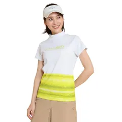 新品 [キャロウェイ] レディース 半袖 モックネックシャツ (吸汗速乾性・裏クール) / ゴルフ / C25134214 1061_イエロー M