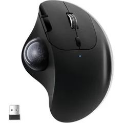 グレー Ewin トラックボールマウス Bluetooth&2.4GHz両対応 3台同時接続 トラックボール 【NEWモデル】 ワイヤレス 親指 静音タイプ 高精度 エルゴノミクス 瞬時接続 無線マウス 7ボタン 進む/戻るボタン Windows/Mac/iO