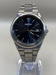 SEIKO セイコ　デイト　7B72-0AK0　SBTM351　ブラック文字盤　ソーラ