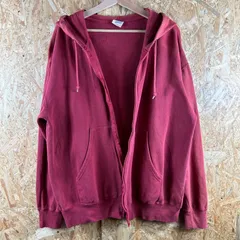 長袖 ジップー パーカー 赤 メンズ レディース ユニセックス Lサイズ 古着 ストリート ファッション Y2K 660