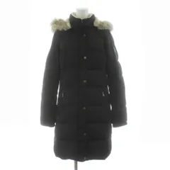 ローレンラルフローレン LAUREN RALPH LAUREN ダウンコート ロング フード フェイクファー S 黒 ブラック /KU