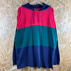 GAP 長袖 パーカー メンズ レディース ユニセックス マルチカラー XLサイズ 古着 ストリート ファッション Y2K 662