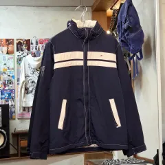 トミーヒルフィガー ネイビー バイカラー ウィンドブレーカー アウター