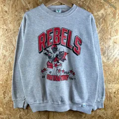 DISCUS ATHLETIC 長袖 トレーナー グレー メンズ レディース ユニセックス Lサイズ 古着 ストリート ファッション Y2K 663