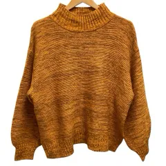 ローリーズファーム LOWRYS FARM ニット トップス ハイネック 長袖 F オレンジ