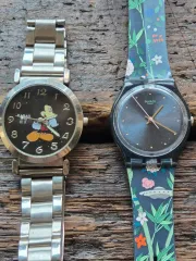 カバオ ミッキーマウス時計 + SWATCH スウォッチ フラワー時計