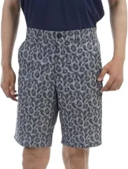 新品 [ニューバランス] ゴルフ メンズ ショートパンツ (ストレッチ性・レオパード柄) / 012-5132004 010_ブラック 4 [M]