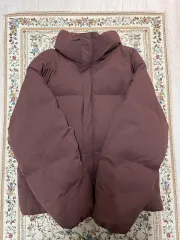 UNIQLO U ブラウン ダウン パデッドボリュームジャケット XL 105