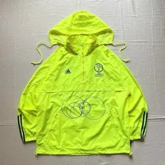2002年開催　日韓W杯限定品　ワールドカップ　old adidas　オールドアディダス　両面プリント　パフォーマンスロゴ　アノラック　プルオーバー型ナイロンジャケット　シェルジャケット　Y2K　テック　world cup model nylon jacket
